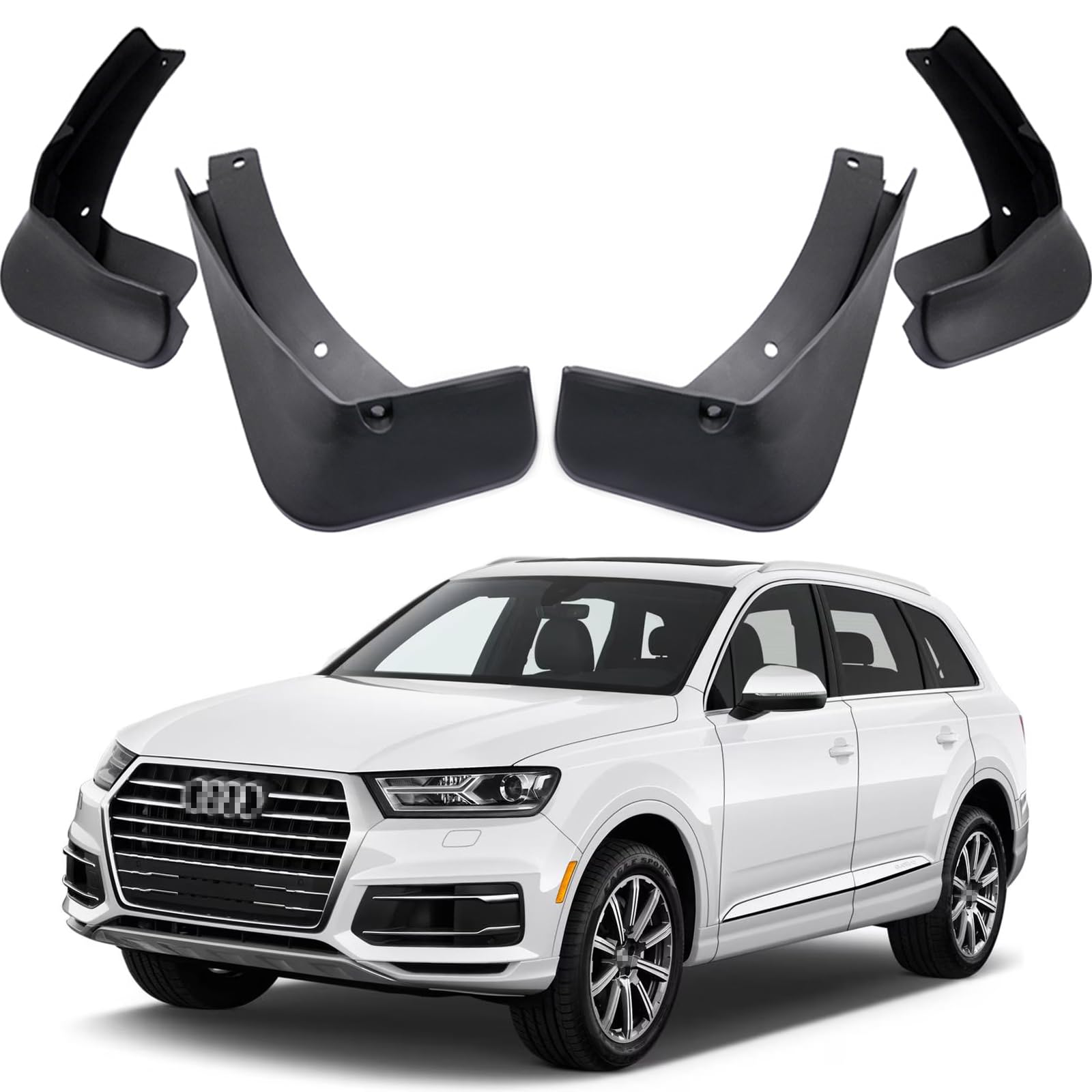 Audi Q7 Mud Flaps (2016-2019) - Heavy Duty Car Mud Guards Fender Splash Protectors for Off-Road & Winter Driving Protection