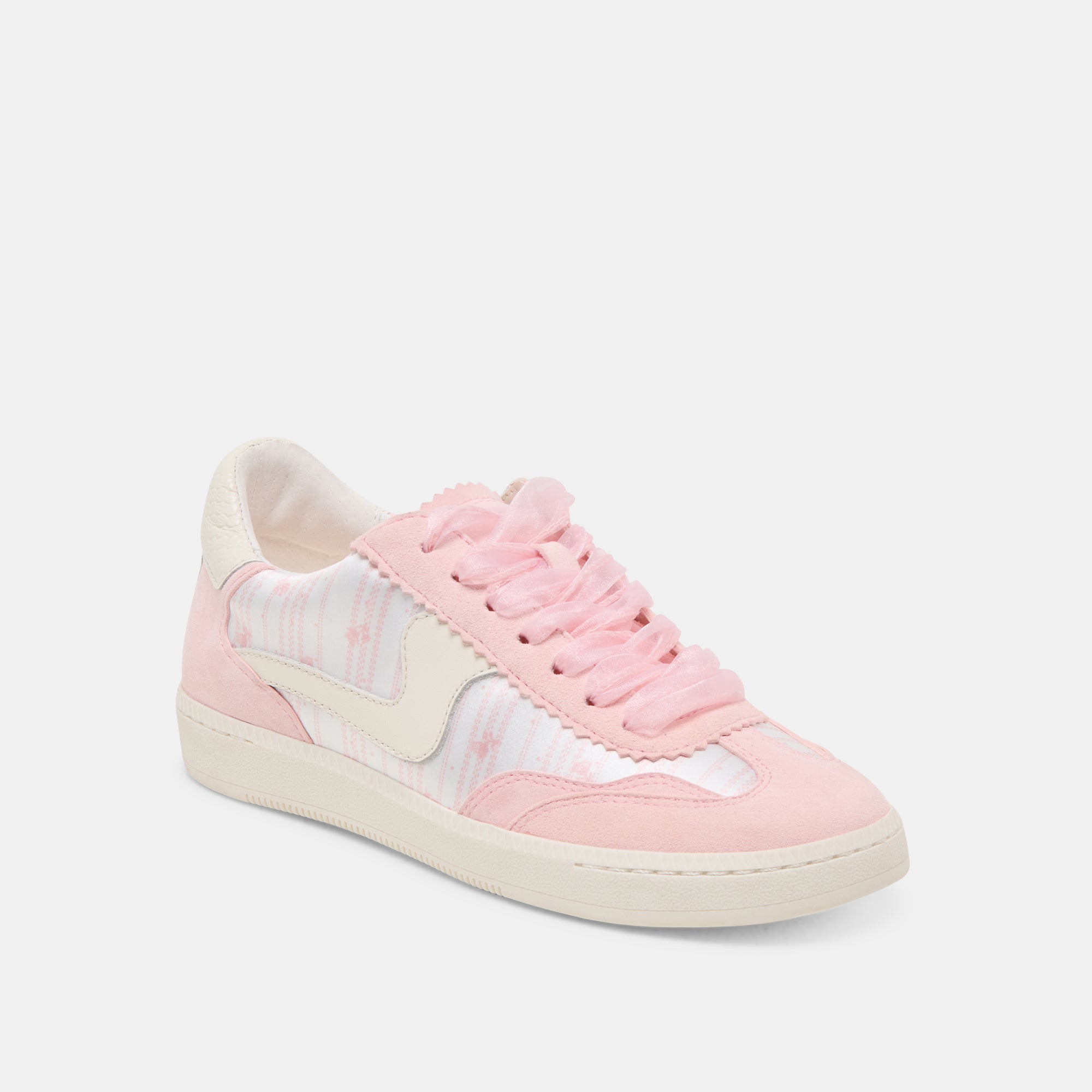 Byrdie Golf Sneakers for Women - Pink Floral Nylon Athletic Shoes - Perfect for Golf, Walking & Casual Wear