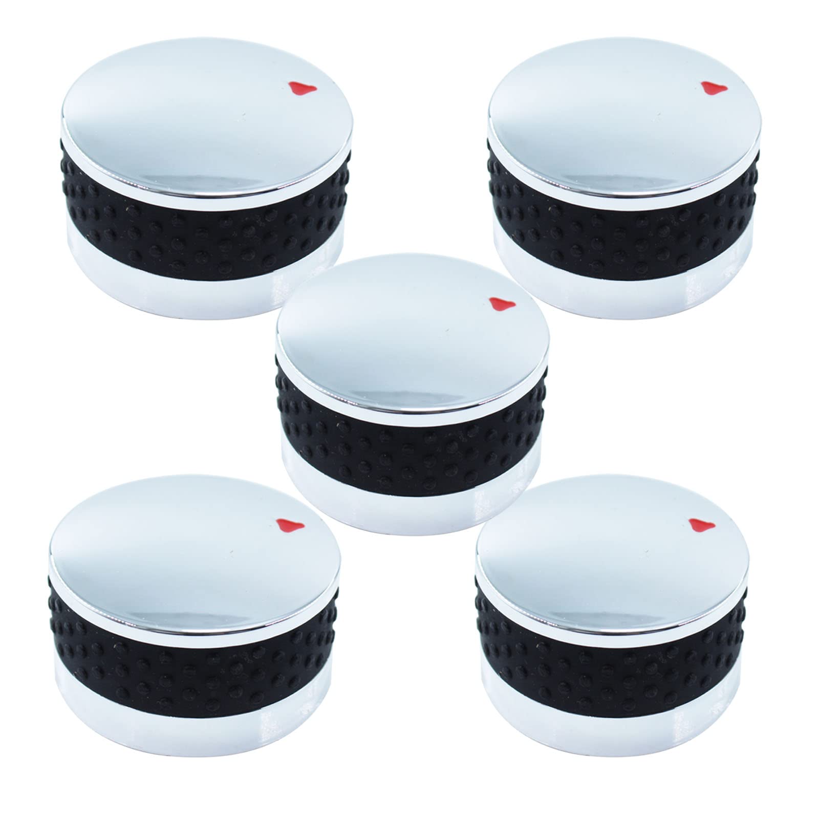 Black Control Knobs Replacement for Propane/Natural Gas Range, Oven, Stove & Grill - 2.2