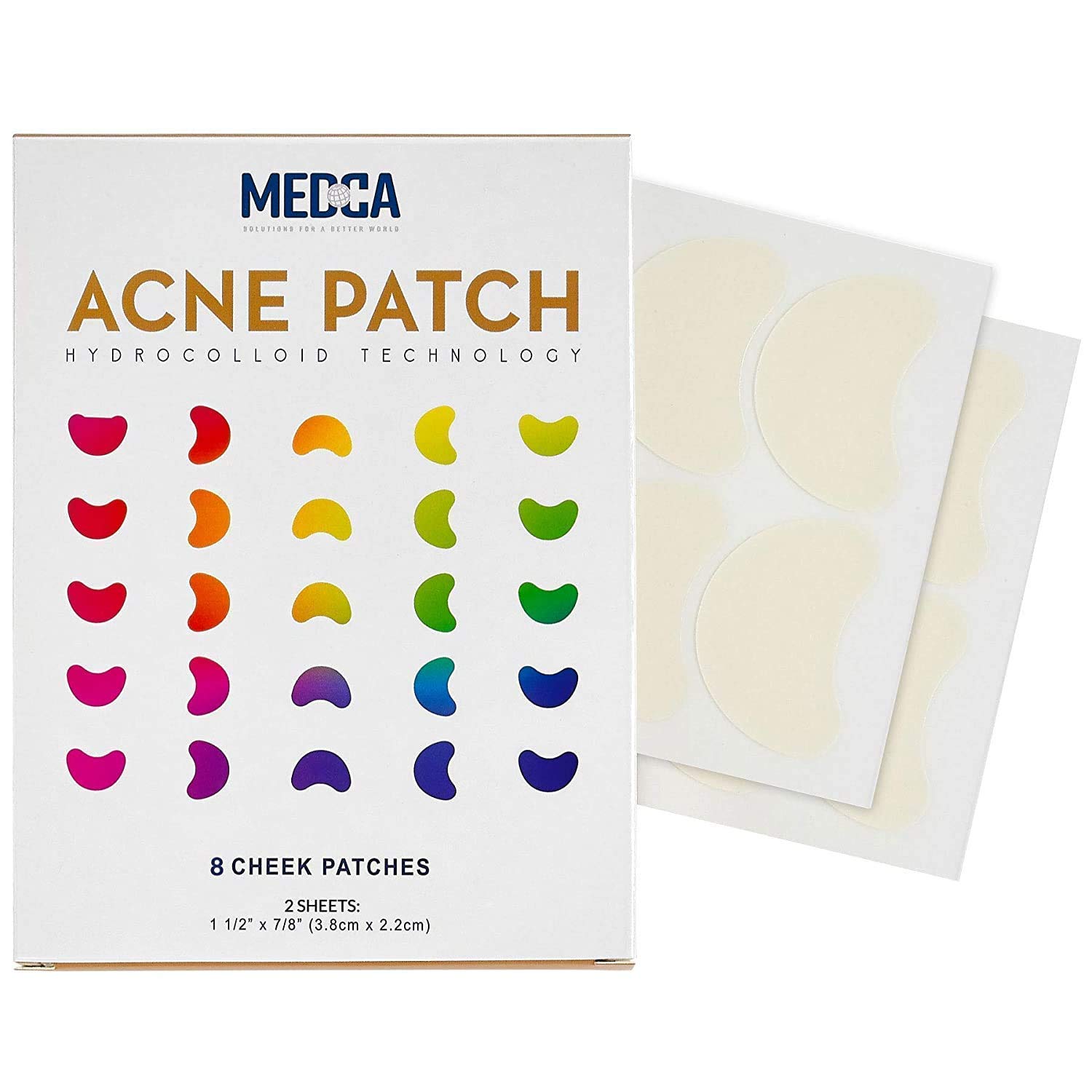 MEDca Acne Pimple Patch - 16 Count Hydrocolloid Bandages for Cheek & Face - Absorbing Spot Treatment for Pimples & Blackheads - Clear Skin Care for Teens & Adults - Perfect for Overnight Use & Daily Breakout Control