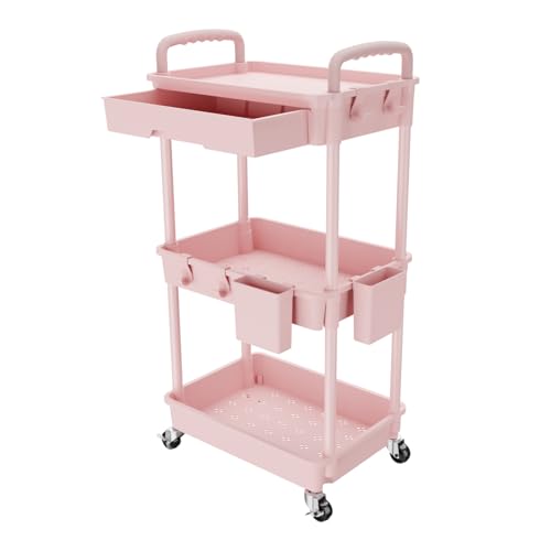 Pink 3 Tier With Drawer