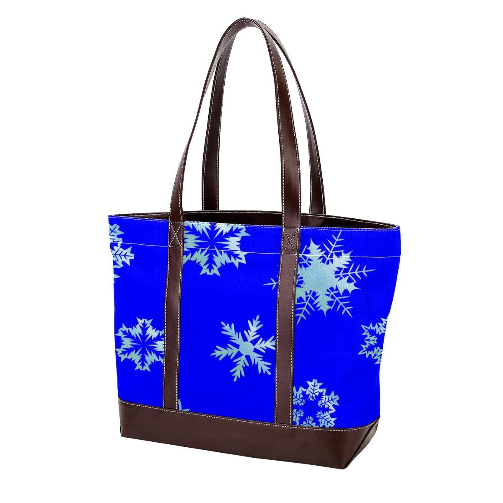 Stylish Tiger Print Tote Bag for Women - Large Leather & Canvas Shoulder Bag with Top Handle - Perfect for Work, Travel and Everyday Use