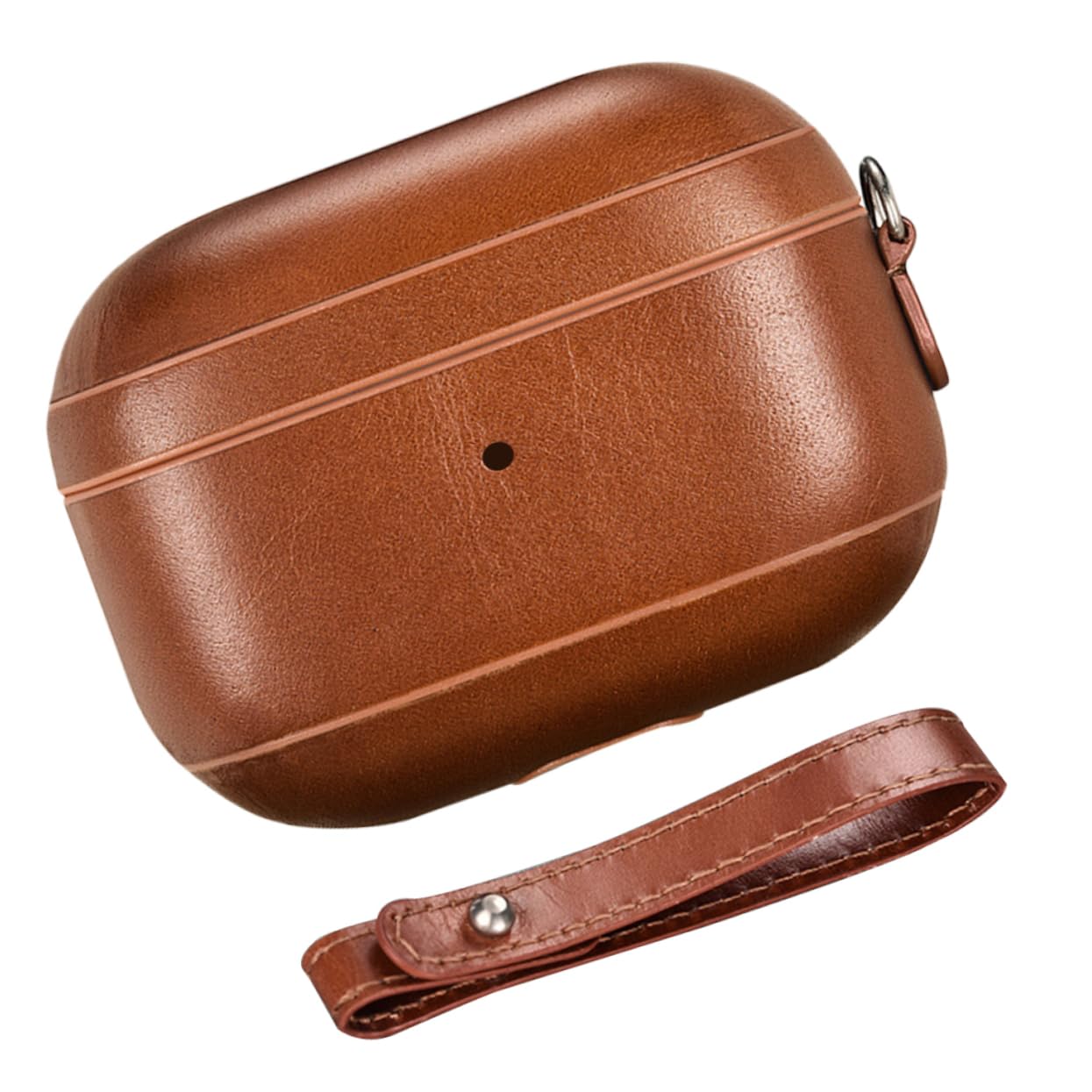 Artibetter Genuine Leather Earphone Case - Protective Pouch for AirPods & Wireless Earbuds - Portable Carrying Case with Premium Brown Leather - Perfect for Travel, Gym & Daily Use
