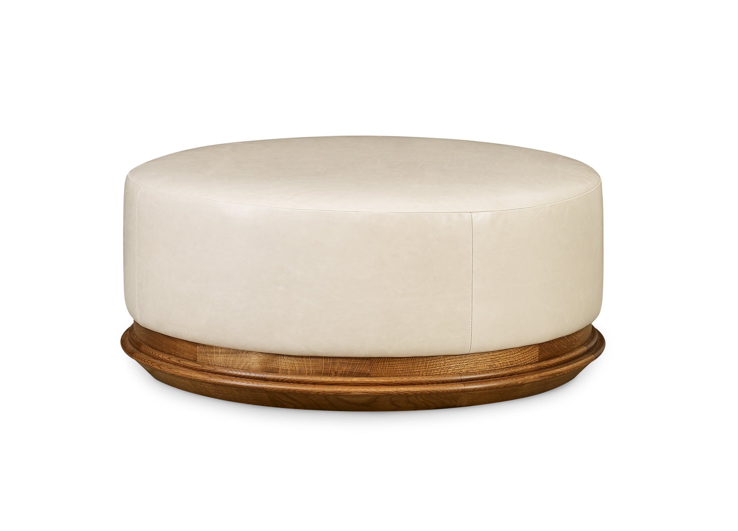 Winona Round Ottoman Stool - Soft Padded Storage Footrest, Modern Living Room Decor, Perfect for Extra Seating & Home Organization - Ideal for Small Spaces, Bedrooms & Apartments