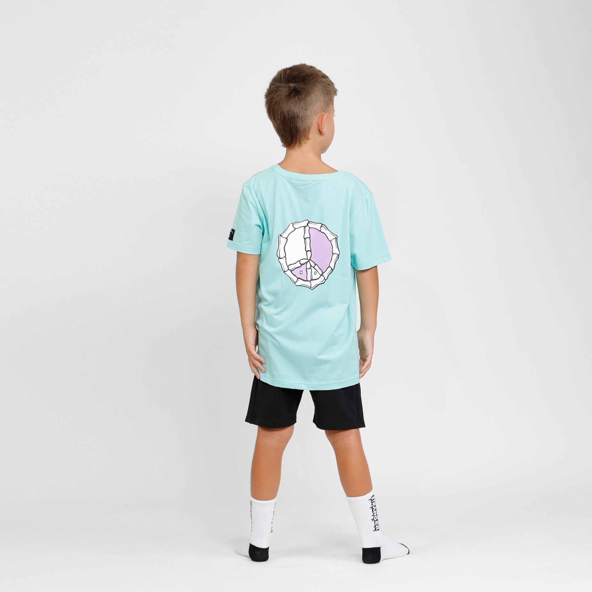 HS Peace Short Sleeve T-Shirt - Soft Cotton Mint Green Tee for Men & Women | Casual Wear, Street Style, Everyday Comfort
