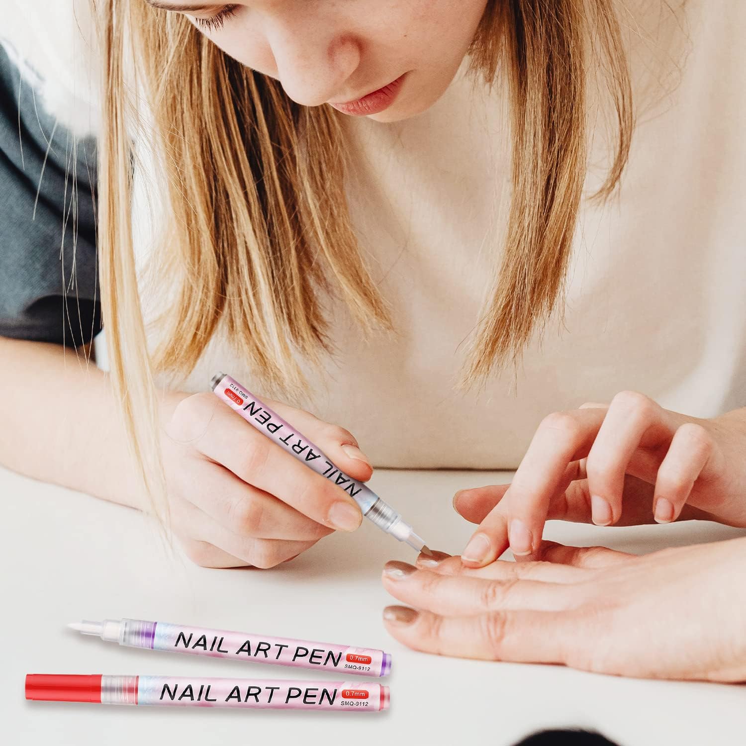Levin 12-Piece 3D Nail Art Pen Set - 0.7MM Fine Tip Nail Gel Polish Drawing Pens for Professional Manicure & DIY Nail Designs (12 Vibrant Colors) - Perfect for Salon Use, Home Nail Art, and Creative Gift Ideas