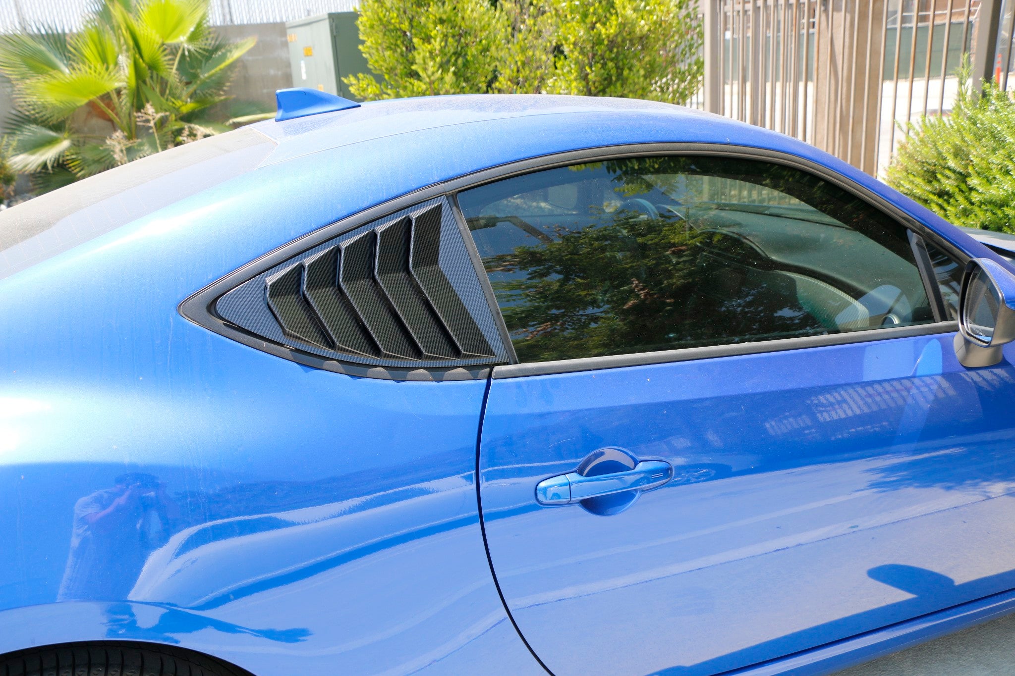 Carbon Fiber Rear Side Window Vents/Louvers for 2013-2021 Scion FR-S, Toyota 86 & Subaru BRZ - Lightweight Aerodynamic Upgrade for Sporty Style & Improved Airflow
