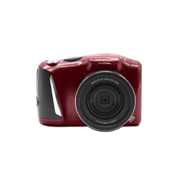 MINOLTA MND55 64MP Autofocus Digital Camera with 4K Ultra HD Video, WiFi Connectivity (Red) - Perfect for Travel Photography, Vlogging & Professional Shoots