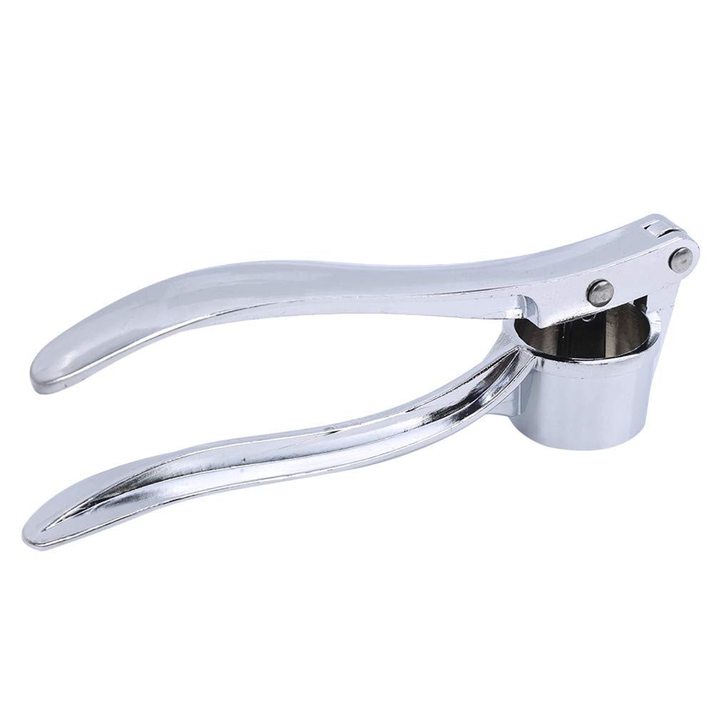 Stainless Steel Garlic Press - Manual Garlic Crusher & Mincer with Non-Slip Handle - Perfect for Cooking, Baking & Making Jam - Portable Food Grinder for Kitchen & Camping