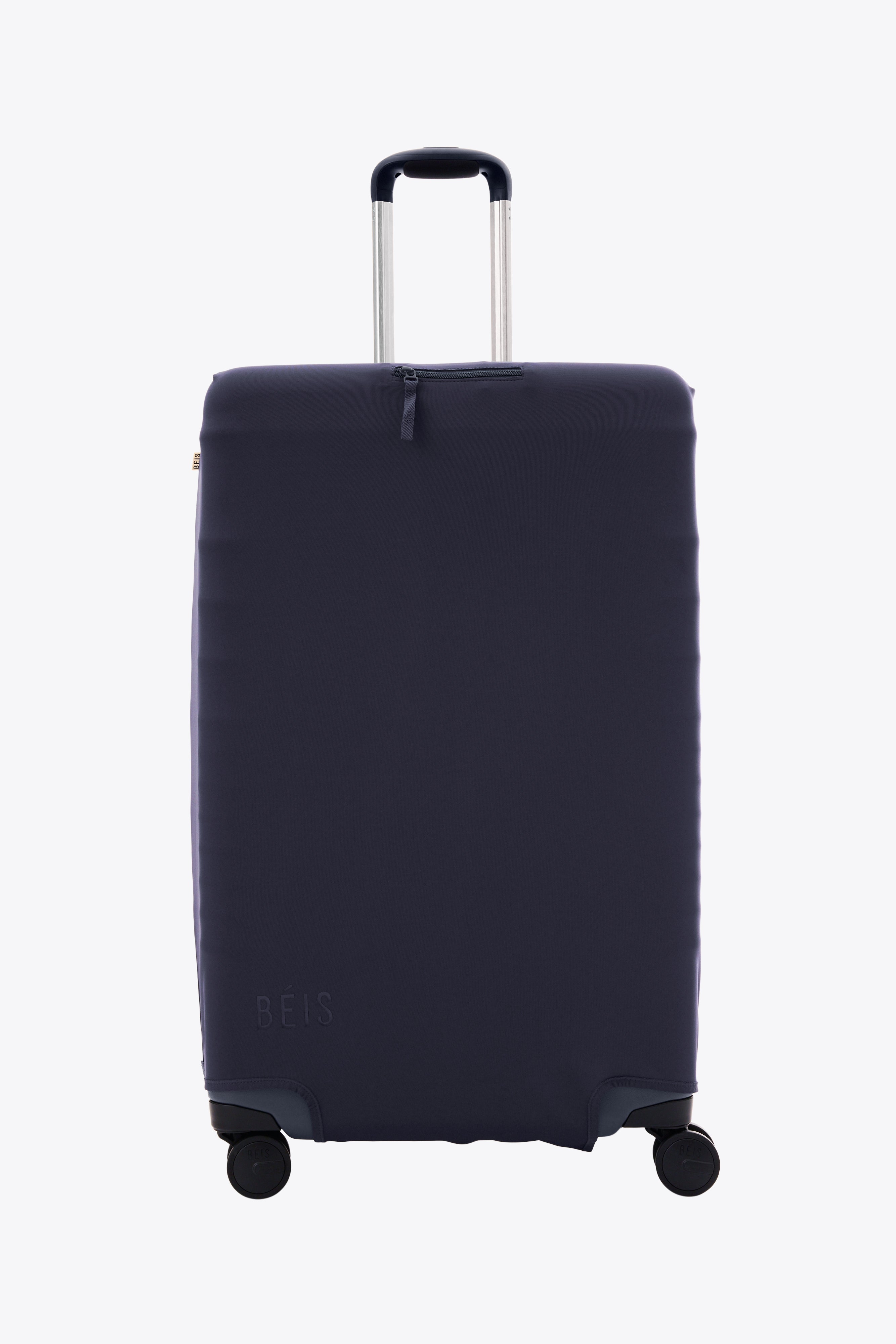 Large Navy Check-In Luggage Cover - Durable Suitcase Protector for Travel, Airplane & Vacation - Waterproof & Scratch-Resistant