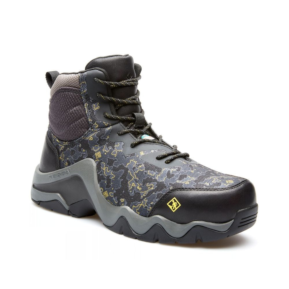 Terra EKG MID Men's Composite Toe Work Shoes - Lightweight Athletic Safety Boots for Construction & Outdoor Work (Camo) | Slip-Resistant & Comfortable for All-Day Wear
