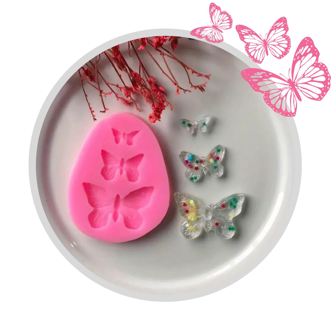 Skytail Butterfly Silicone Mold for Fondant, Chocolate, Candy, Cake Decorating, Jelly, Gummy, Cupcake Topper, Ice Cube, Sugarpaste, Polymer Clay, Resin Art & Jewelry - Perfect for Baking, DIY Crafts & Kitchen Decor