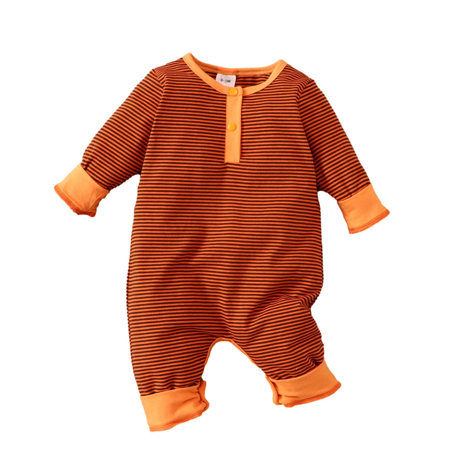 TOPRenddon Baby Overalls Jumpsuit - Winter Striped Romper Pullover for Newborn & Girls - Soft Warm Fleece Lined for Autumn & Winter Playtime, Outdoor Activities & Photo Shoots