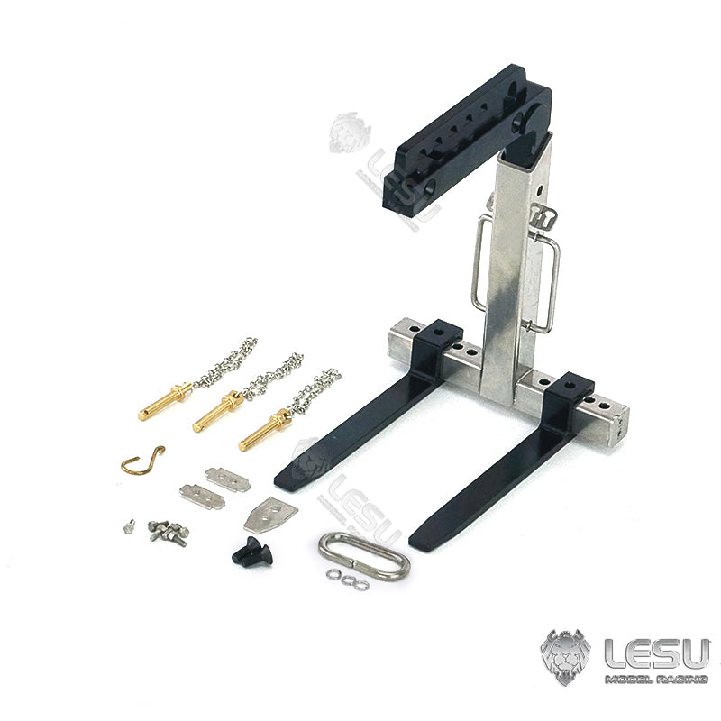 1/14 Scale LESU 8x8 Radio Controlled Hydraulic Dump Truck - Metal RC Construction Vehicle with Crane, ESC, Servo, Lights & Sound System - Perfect for Construction Site Play and Collectors