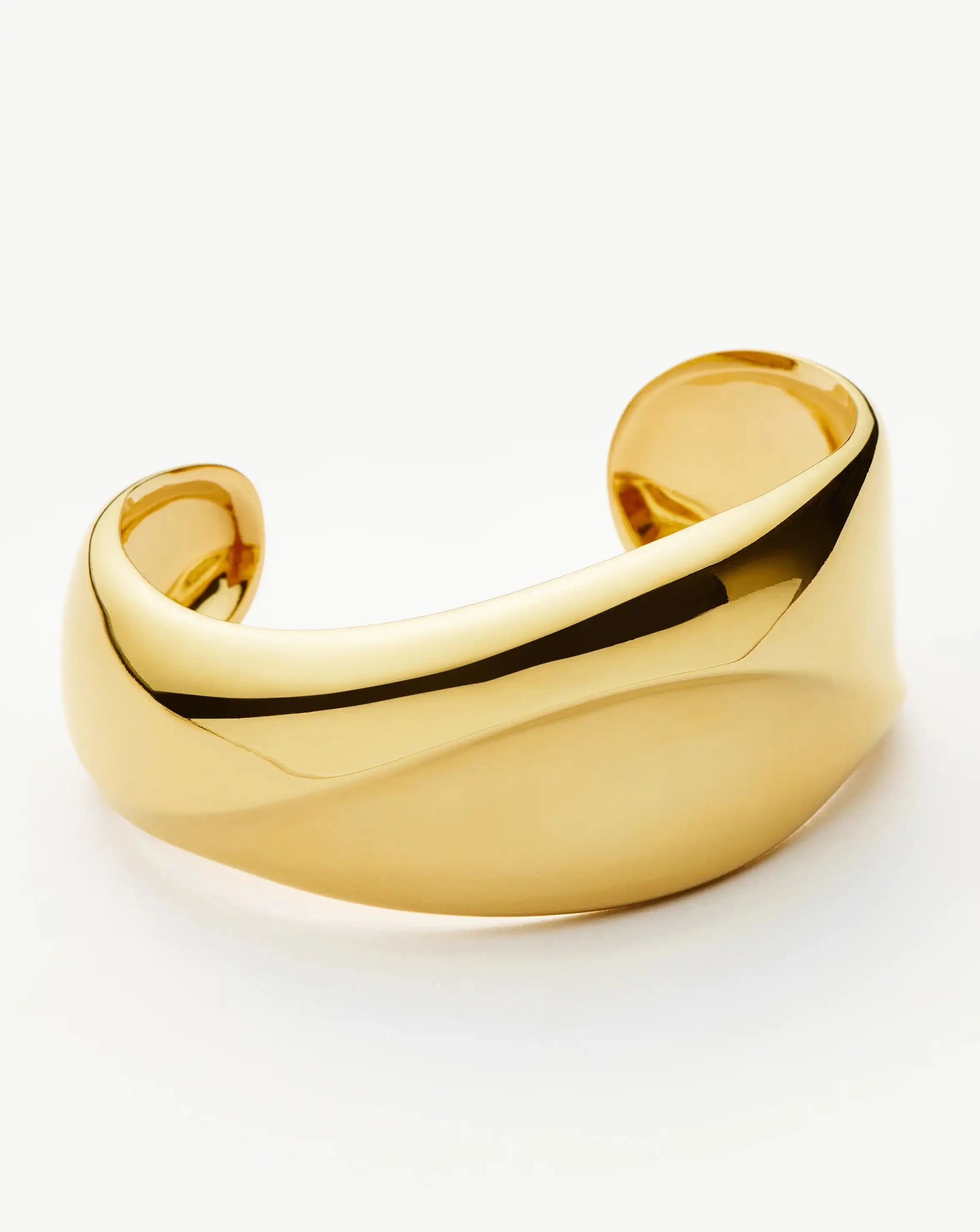 Elegant Sculptural Molten Cuff Bracelet - 18k Gold Plated Handmade Jewelry for Women | Perfect for Parties, Weddings & Special Occasions