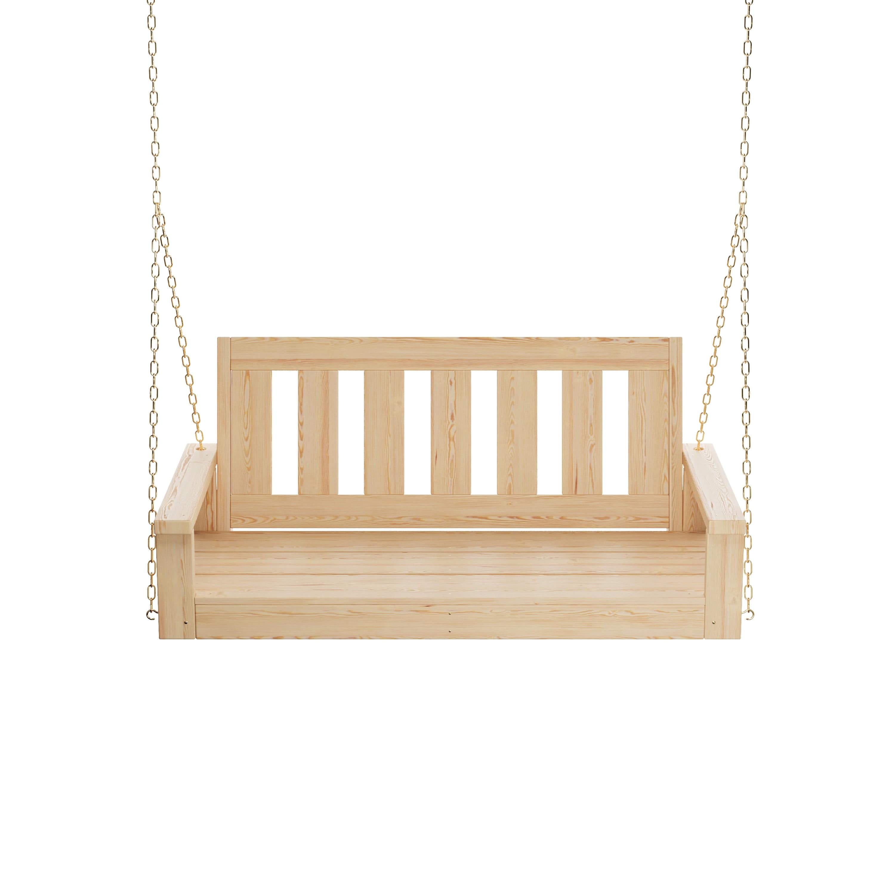 Heavy Duty 700 LB Capacity 5 Foot Amish Porch Swing - Unfinished Cedar Wood for Outdoor Patio, Garden, Backyard Relaxation & Decoration