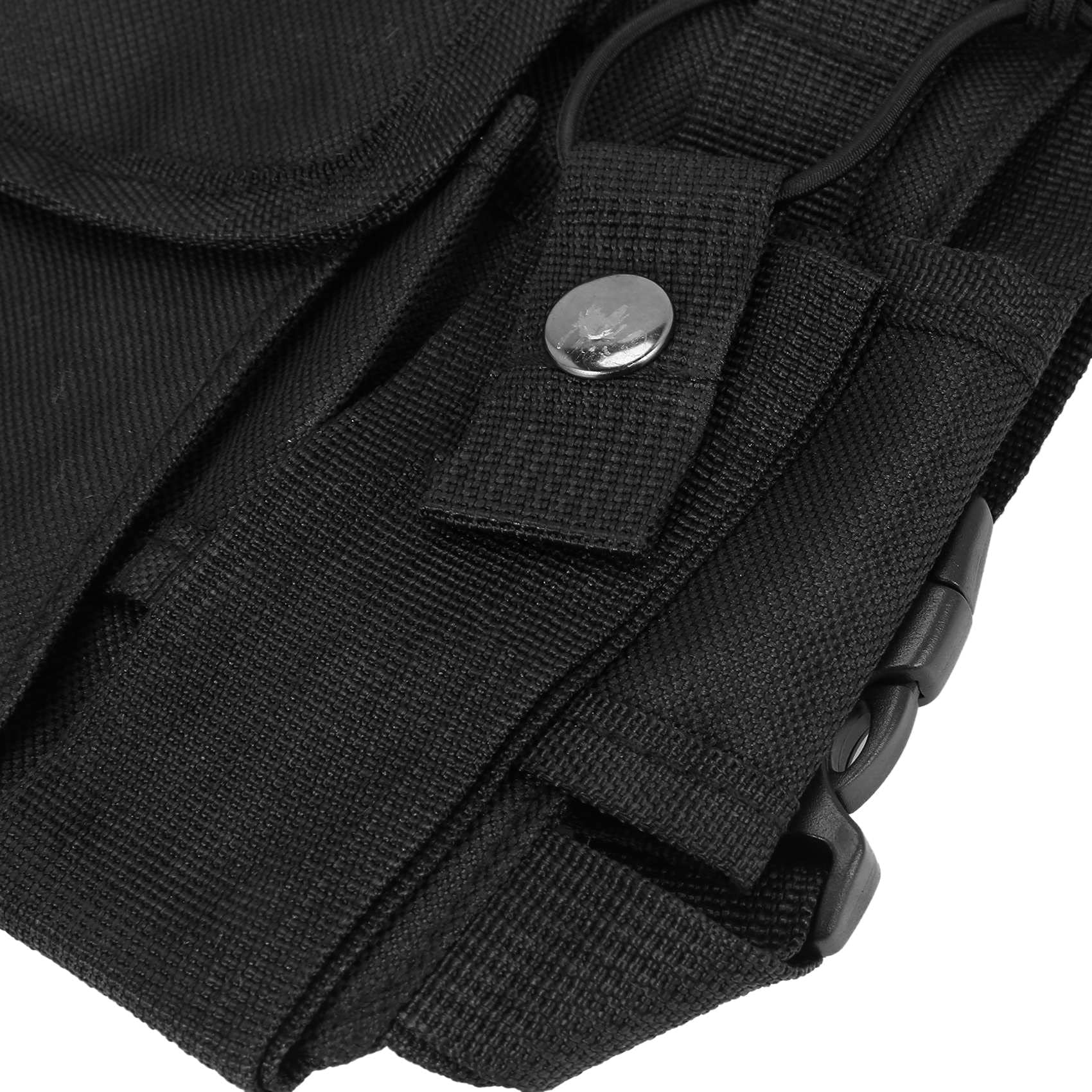 **Vklopdsh Chest Harness Vest with Front Pocket for 2-Way Radio Walkie Talkie - Compatible with UV-5R (Black) - Ideal for Outdoor Adventures, Hiking, and Security Work**