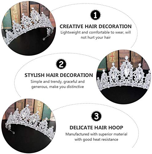 Sparkling Rhinestone Tiara Crown - Elegant Wedding Bridal Headpiece for Women & Girls | Perfect for Weddings, Proms, Birthday Parties & Special Occasions