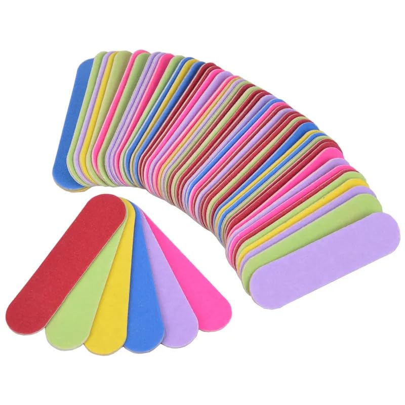 100Pcs Disposable Mini Nail File Set - Professional Double Sided Emery Boards for Manicure, Nail Care & Home Use | Perfect for Nail Salons, DIY Nail Art & Travel Grooming Kits