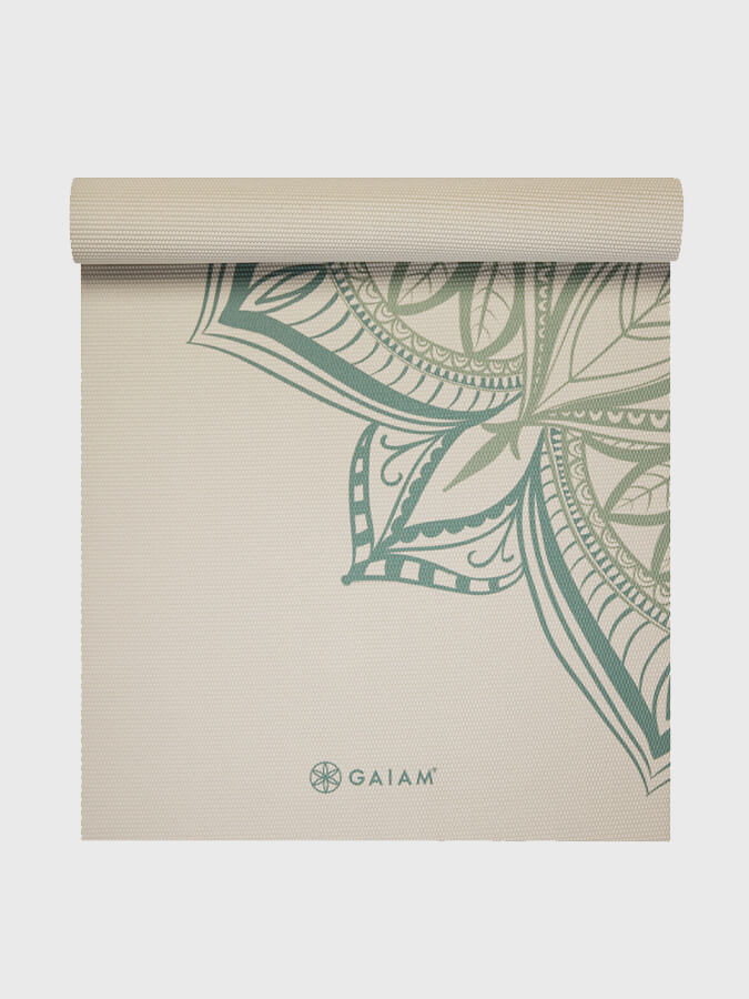 Gaiam Printed Point Non-Slip Yoga Mat 5mm Thick - Premium Exercise Mat for Home & Studio Workouts, Pilates, and Meditation