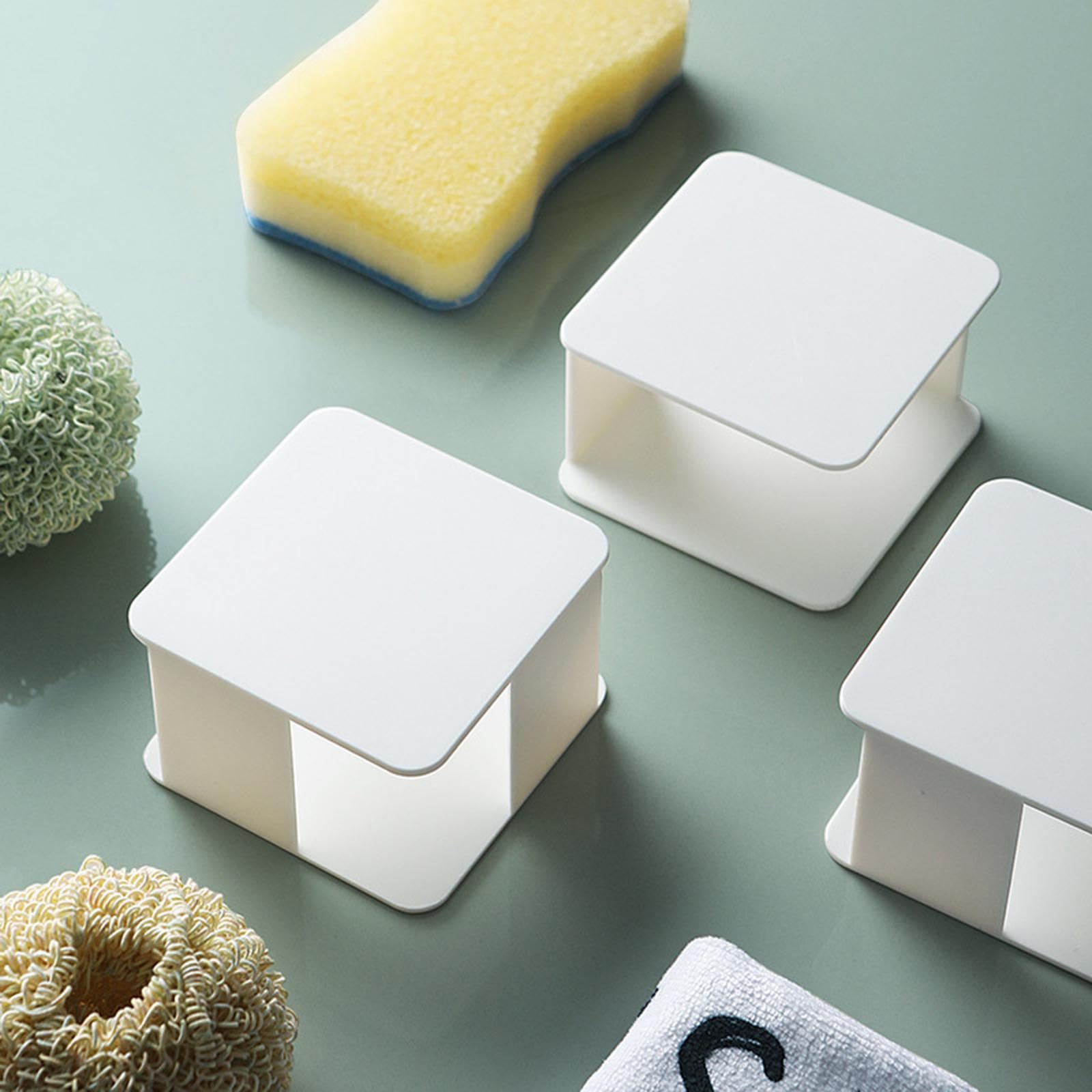 CALANDIS® Durable Kitchen Sink Sponge Holder - Rustproof Dish Sponge Organizer for Bathroom & Kitchen Sink | Perfect for Scrubbing Dishes, Washing Utensils & Keeping Countertops Dry