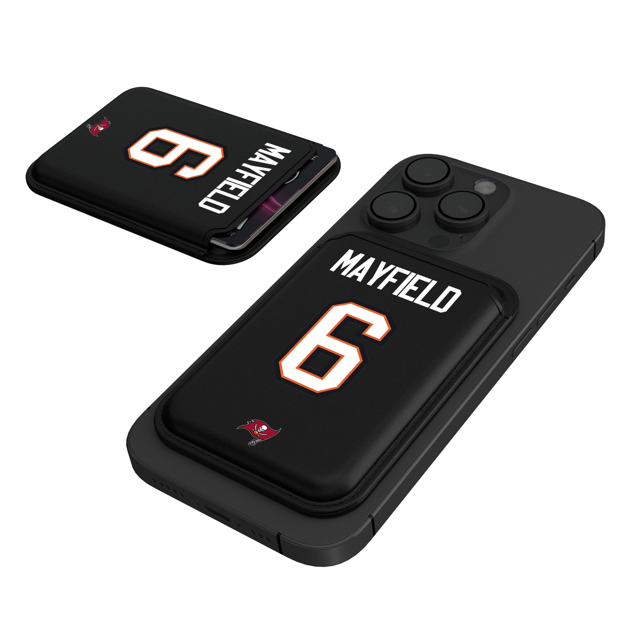 Baker Mayfield Tampa Bay Buccaneers #6 NFL Player Black Magnetic Credit Card Holder Wallet - Perfect for Game Day, Travel & Everyday Use