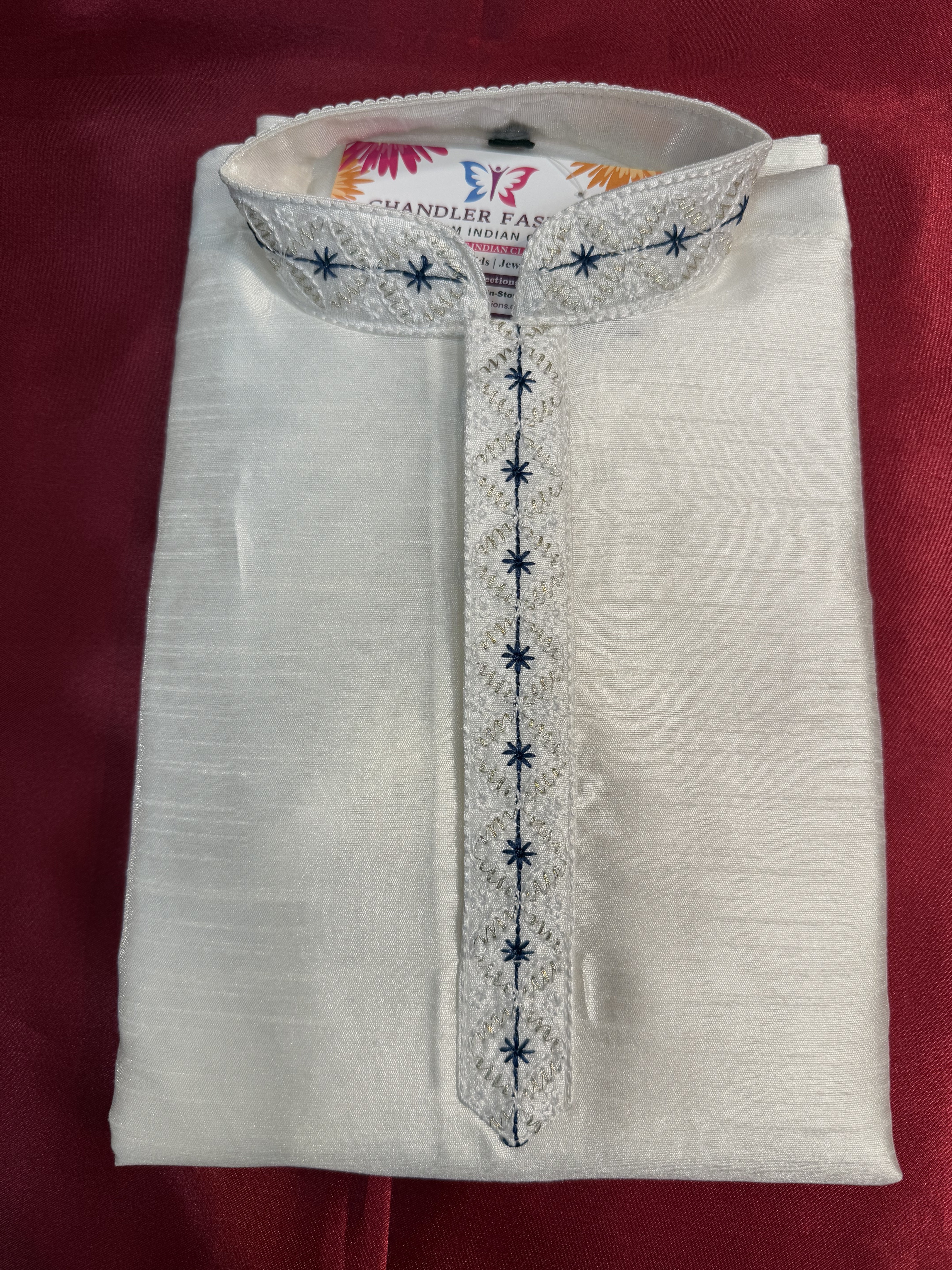 Premium White Banarasi Embroidered Kurta Pajama Set for Kids | Traditional Indian Ethnic Wear | Perfect for Festivals, Weddings & Special Occasions