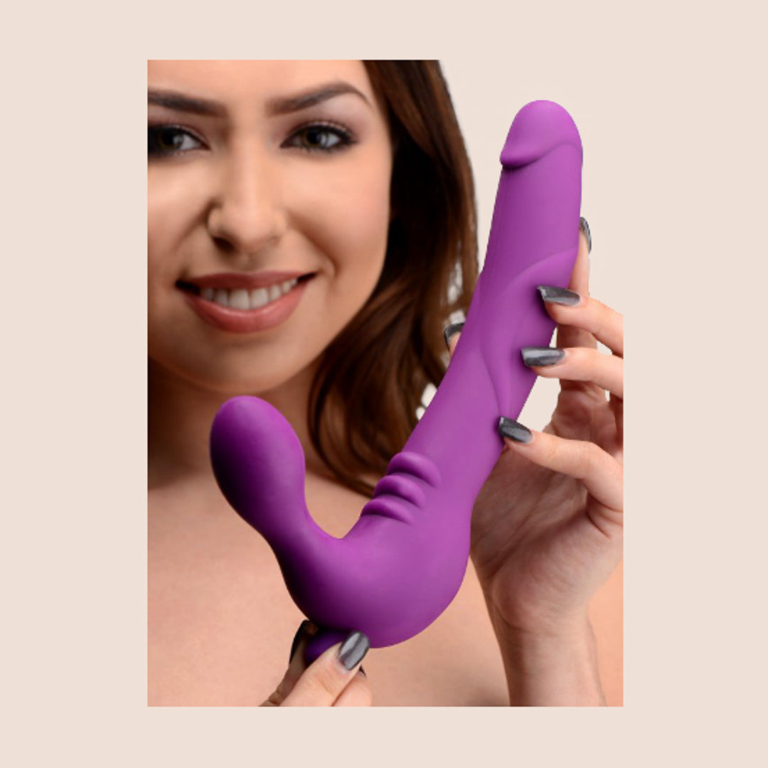 Royal Revolver Vibrating Strapless Strap-On Dildo - Hands-Free Pleasure for Couples & Solo Play - Perfect for BDSM, Roleplay & LGBTQ+ Fun