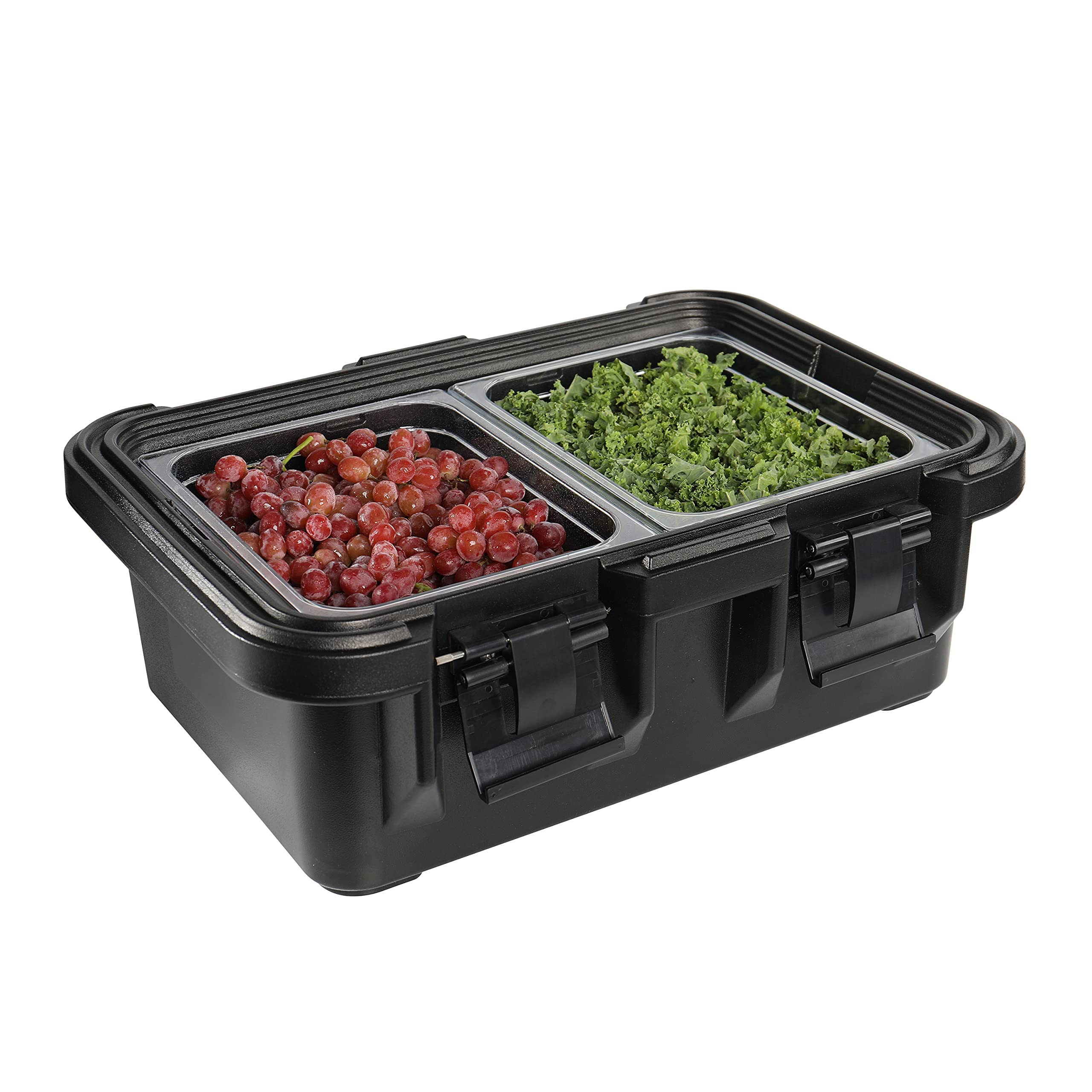 Pearington 22.4-Liter Wide-Top Insulated Food Carrier with Locking Lid - Black | Commercial Kitchen, Catering & Buffet Food Transport
