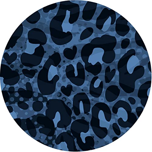 Ankle Length-dark Blue Leopard
