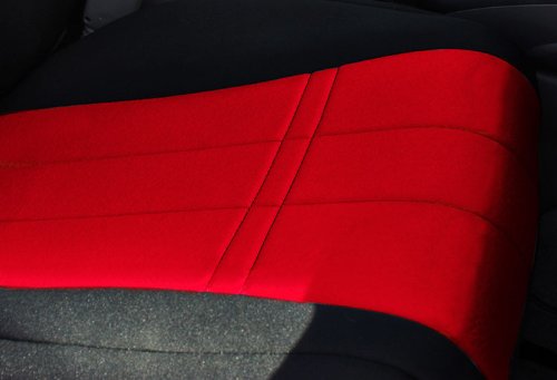 **CalTrend NeoSupreme Front Bucket Seat Covers for 2010-2011 Toyota FJ Cruiser - Red & Black Trim - Durable & Custom Fit - Perfect for Off-Roading & Daily Commutes**