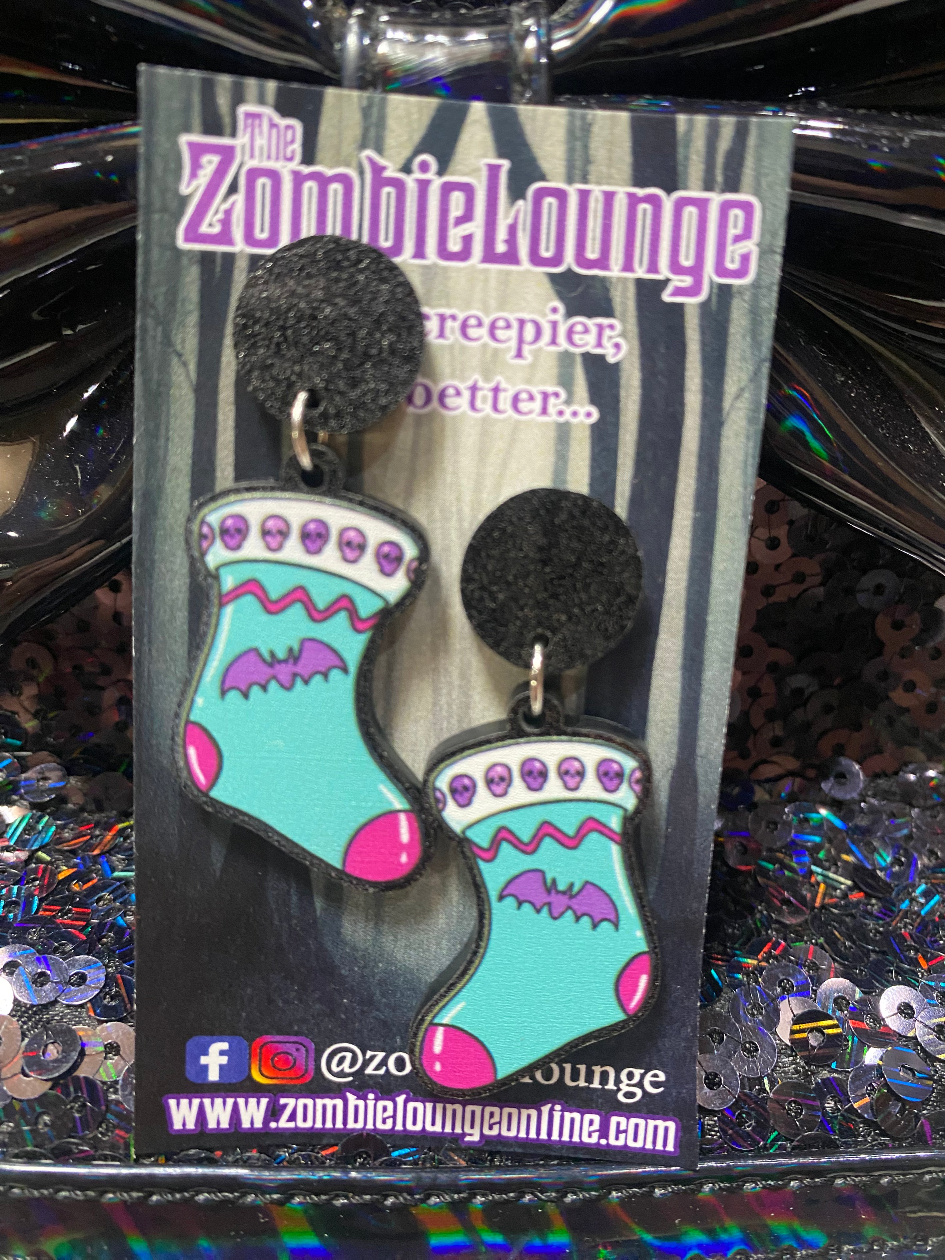 Spooky Christmas Stockings - Halloween Holiday Decorations for Fireplace Mantel, Tree & Festive Home Decor