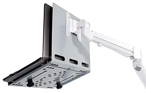 Ergonomic Laptop Tray Holder - Adjustable & Portable Stand for Desk, Bed, Couch - Silver (LTH-EDGE-SLV) - Perfect for Home Office, Remote Work & Studying in Bed