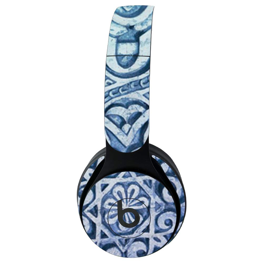 MightySkins Protective Vinyl Decal Wrap Cover for Beats Solo Pro Wireless Headphones - Carved Blue Design | Durable, Customizable & Easy to Apply Skin | Made in USA | Perfect for Travel, Workouts & Daily Use