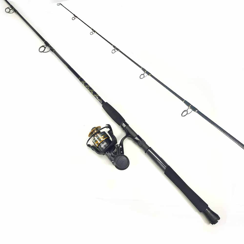 Penn Battle IV 5000 Spinning Reel & Capt. Harry's CS12/15 Fishing Rod Combo - Saltwater & Freshwater Fishing Gear for Surf, Pier, and Boat Angling