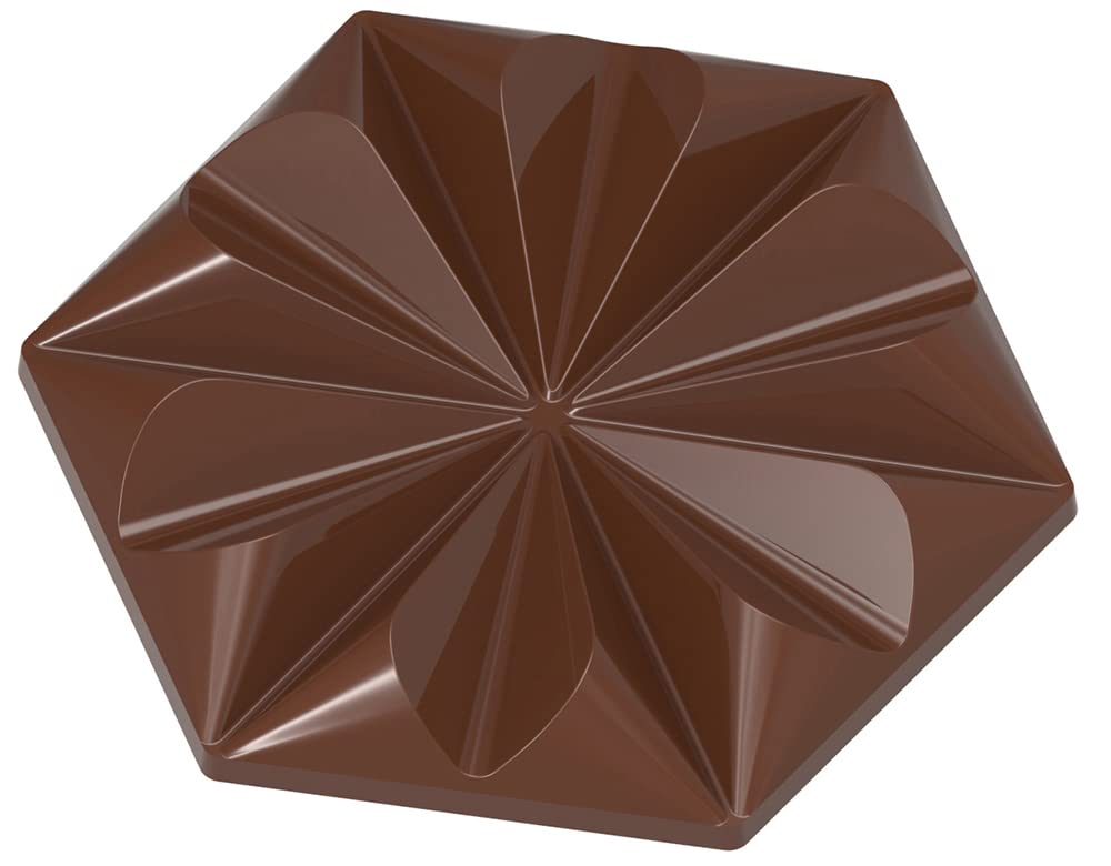 Premium 1906 Polycarbonate Chocolate Mold - 2 Ruby-Tablet Cavities (89.5x103.5x13.5mm) for Professional Baking & Candy Making - Ideal for Valentine's Day, Weddings & Holiday Treats