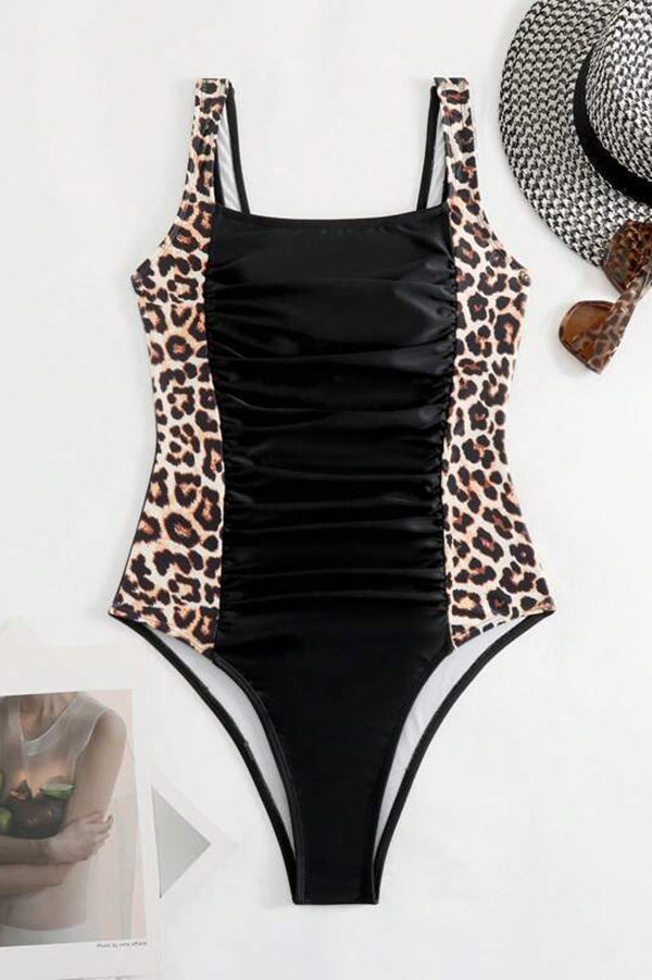 Stylish Leopard Print One Piece Swimsuit - Backless Stretch Bathing Suit for Women | Perfect for Beach Vacations, Pool Parties & Summer Getaways