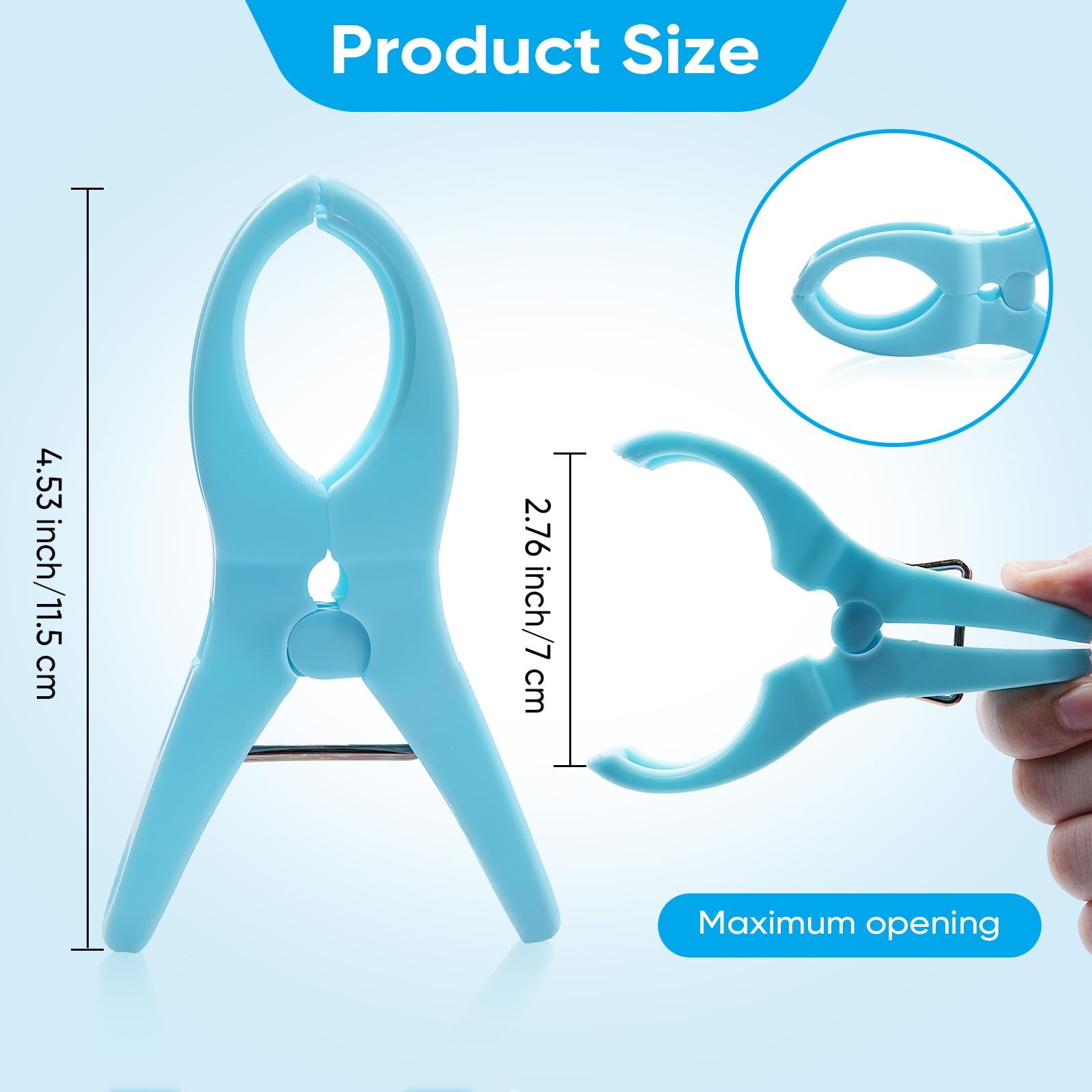 HiGift 8 Pack Heavy Duty Beach Towel Clips for Chairs - Large Plastic Pool Chair Clamps to Secure Towels from Wind - Cruise Vacation Essentials & Must Have Beach Accessories - Perfect for Poolside, Seaside, and Outdoor Relaxation