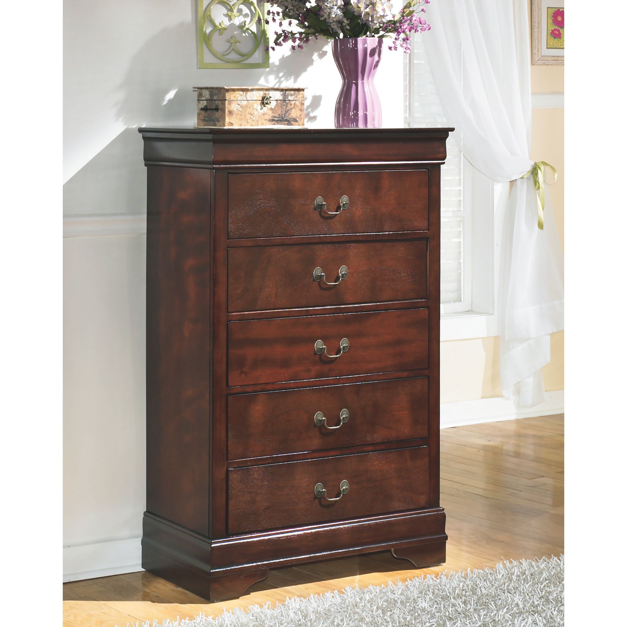 Alisdair Dark Brown Wooden Chest - Stylish Storage for Bedroom, Living Room & Office Organization