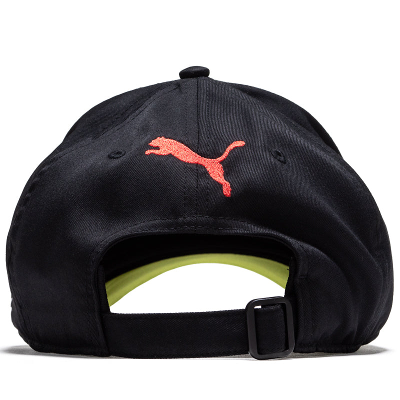 ASAP Rocky x Puma AWGE Racing Strapback Snapback Hat - Black & Lime Sheen | Streetwear Fashion, Hip Hop Accessory for Men & Women | Perfect for Concerts, Street Style & Urban Outfits