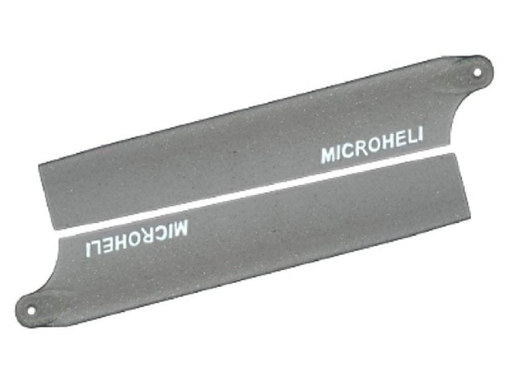 Microheli 85mm Reflective Plastic Main Blade for Blade Nano CPX/CPS/S2 Helicopters - Black - High Visibility for Indoor/Outdoor RC Flying