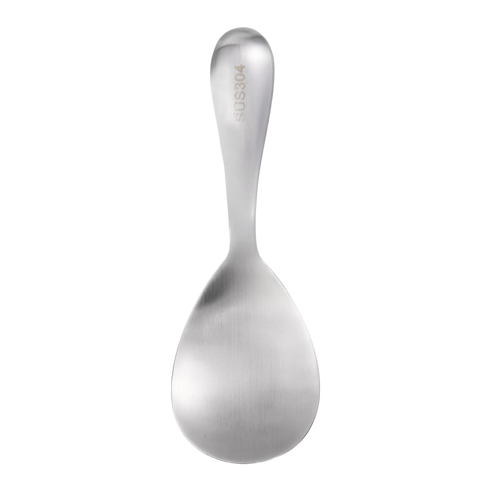 Premium Stainless Steel Rice Paddle - Non-Stick Rice Spoon & Serving Utensil for Perfect Rice Scooping - Ideal for Home Kitchens & Restaurants - Perfect for Sushi, Rice Balls & Meal Prep (Silver)