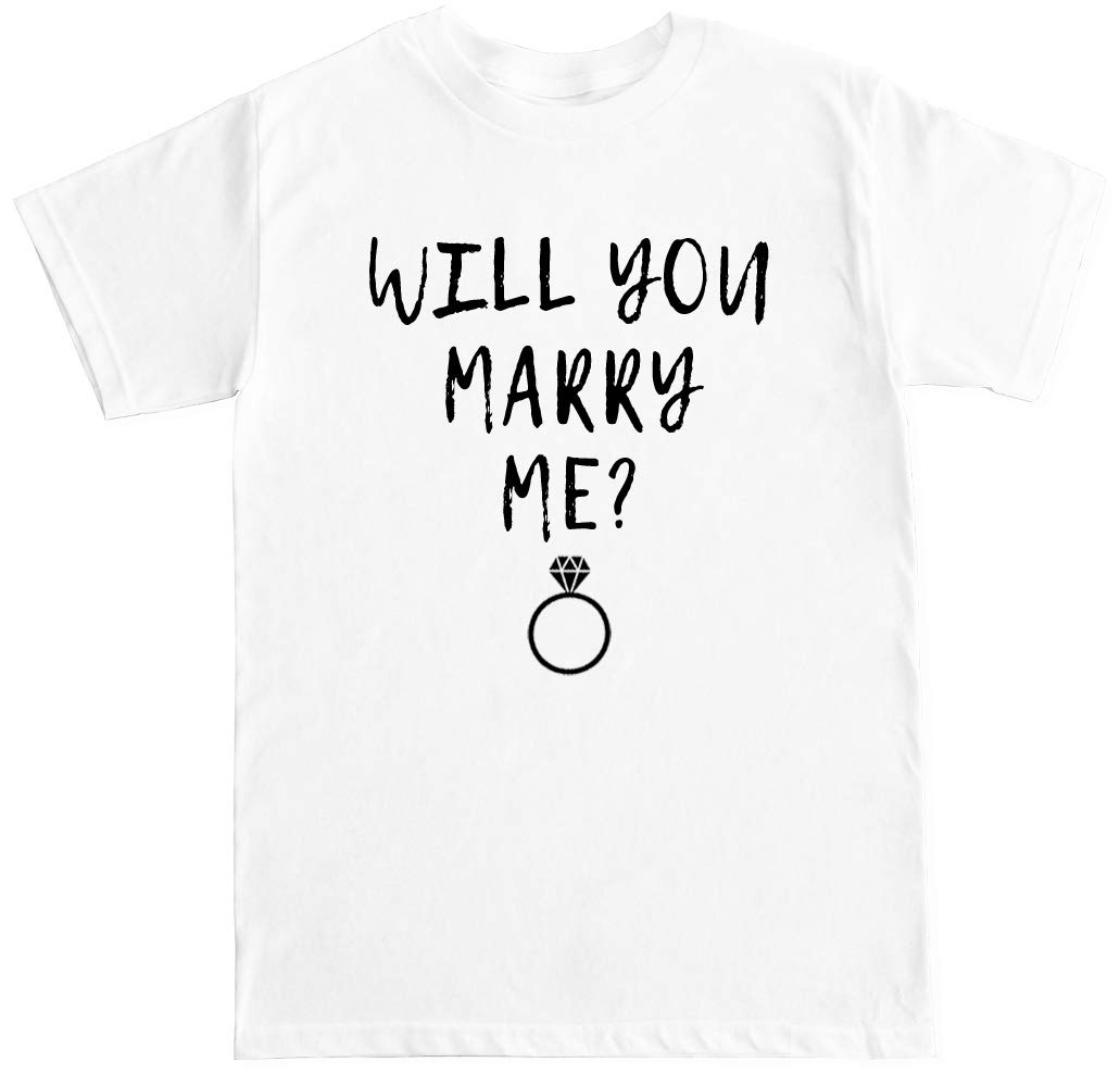 FTD Apparel Men's 'Will You Marry Me?' Proposal T-Shirt - Romantic Engagement Gift for Boyfriend, Perfect for Marriage Proposals & Couple Photos