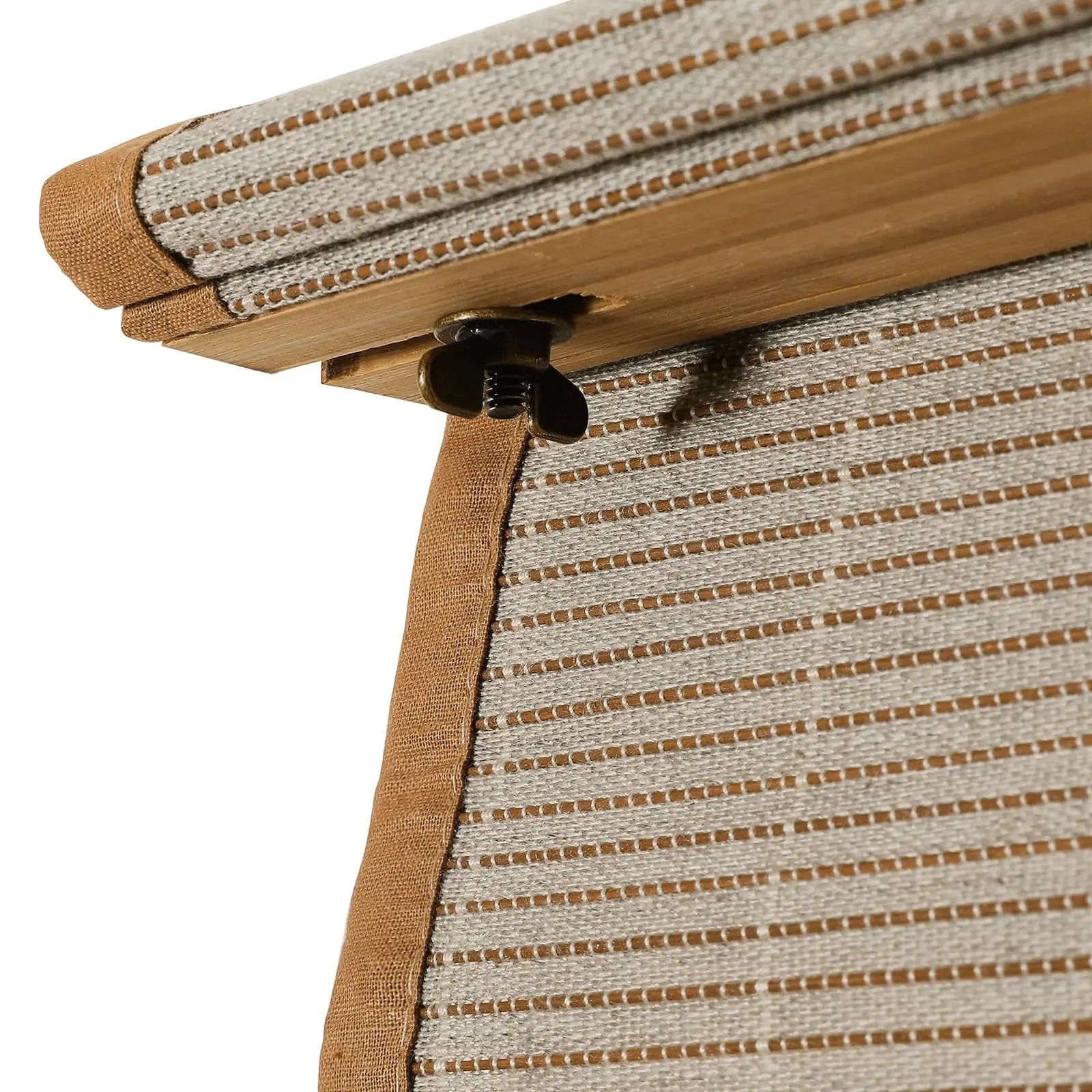Sybil Bamboo Roman Shade Cord Lift - Natural Wood Window Blinds for Home & Office - Perfect for Living Room, Bedroom, and Kitchen Privacy