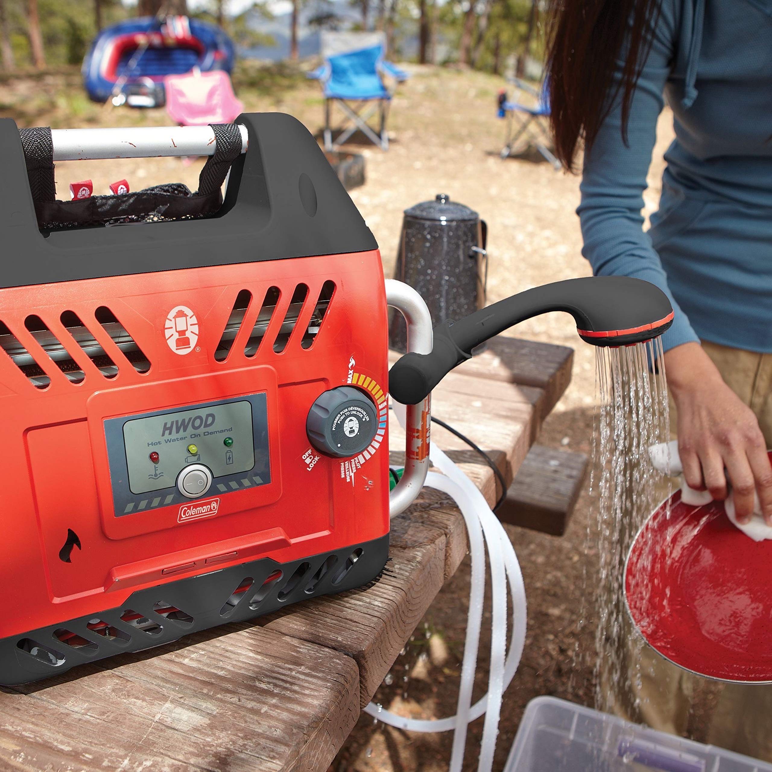 Coleman Portable Water Heater - On Demand Hot Water System for Camping, RV & Outdoor Showers | H2Oasis Tankless Heater for Travel, Hiking & Emergency Preparedness
