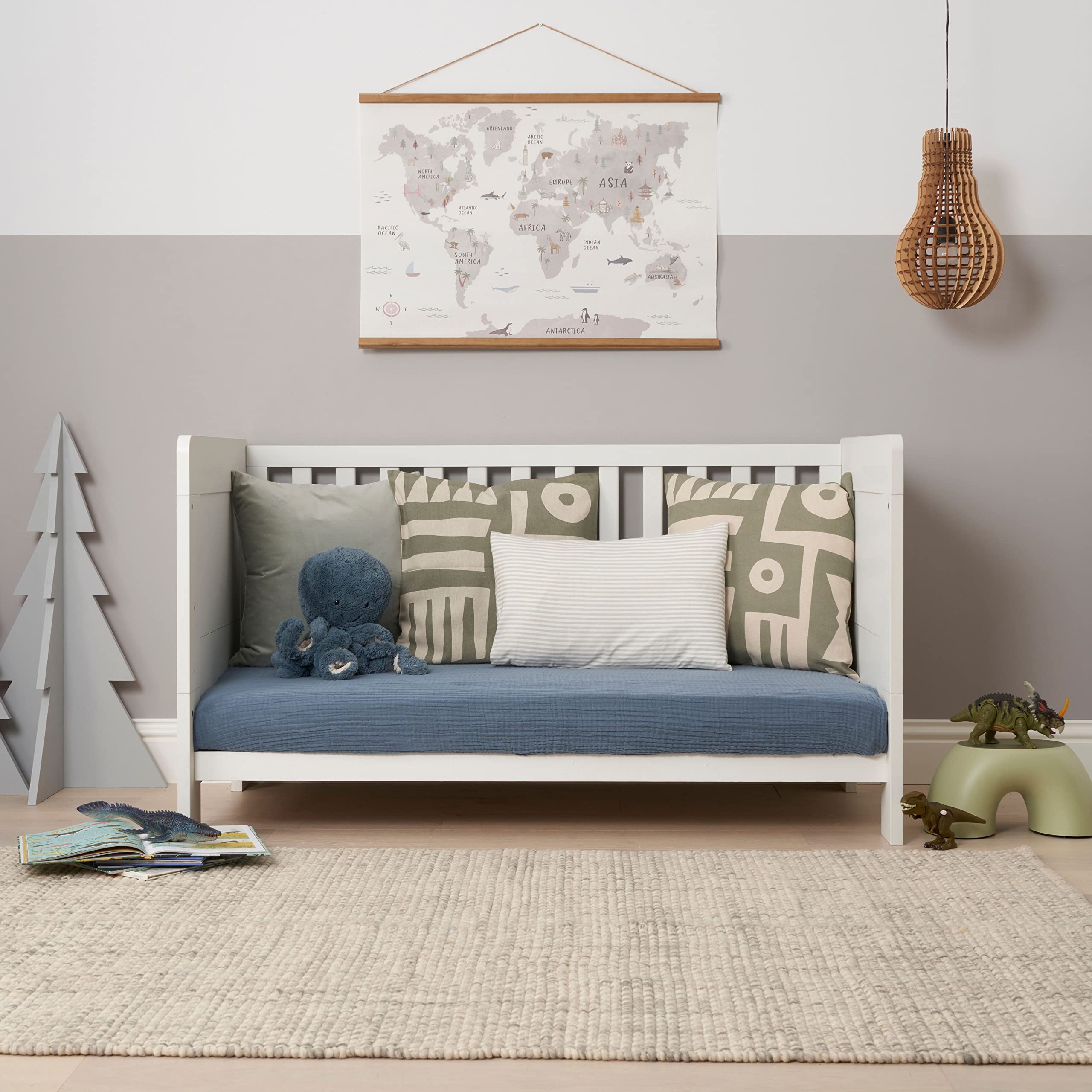 Tutti Bambini Alba 3-in-1 Convertible Baby Crib - Wooden Toddler Bed & Day Bed with Adjustable Base, White (140x70cm) | From Newborn to 6 Years | Nursery, Bedroom & Guest Room Sleeping Solution