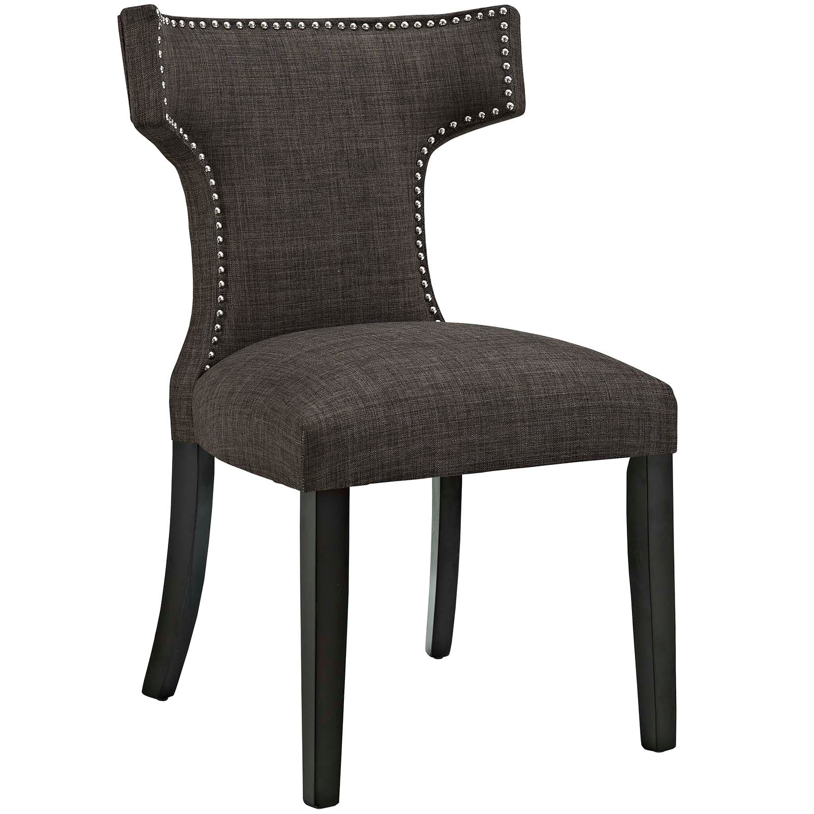 Modern Curve Fabric Dining Chair - Comfortable & Stylish Upholstered Seat for Kitchen, Dining Room, or Breakfast Nook - Perfect for Home Decor & Entertaining
