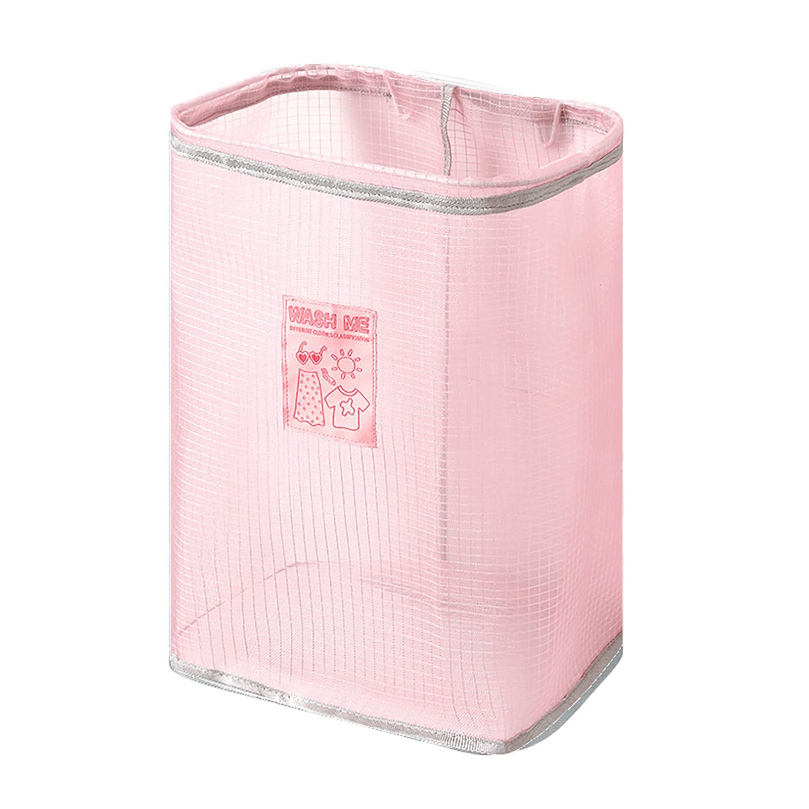Xipoxipdo Large Space Folding Hanging Storage Organizer for Closet, Doors & Bedroom - Laundry Hamper, Blanket Basket & Housekeeping Storage Bag (Pink, One Size) - Perfect for Small Spaces, Dorm Rooms & Home Organization