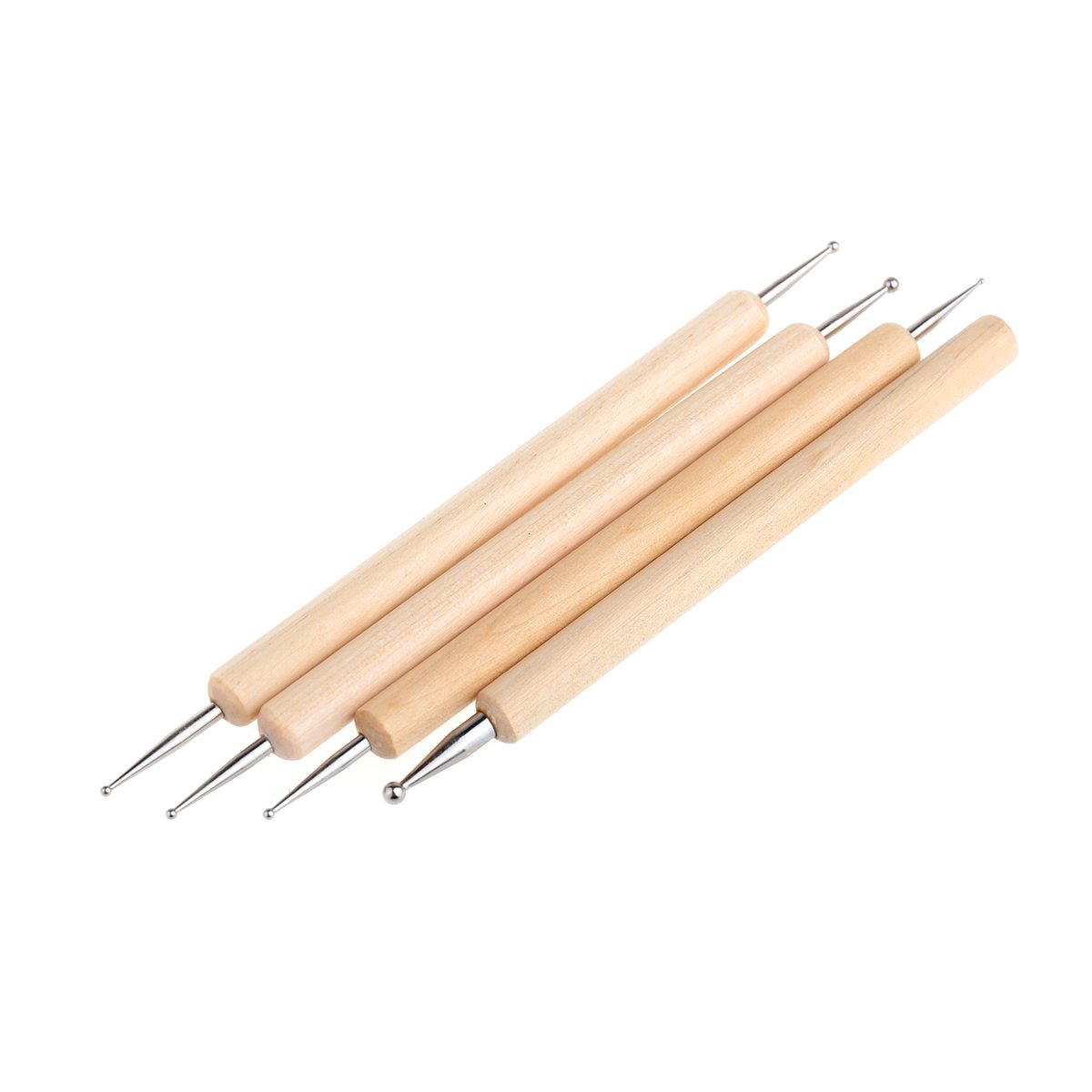 Mandala Dotting Tools Set - 8pcs Paper Flower & Clay Sculpting Tools for Rock Painting & Pottery