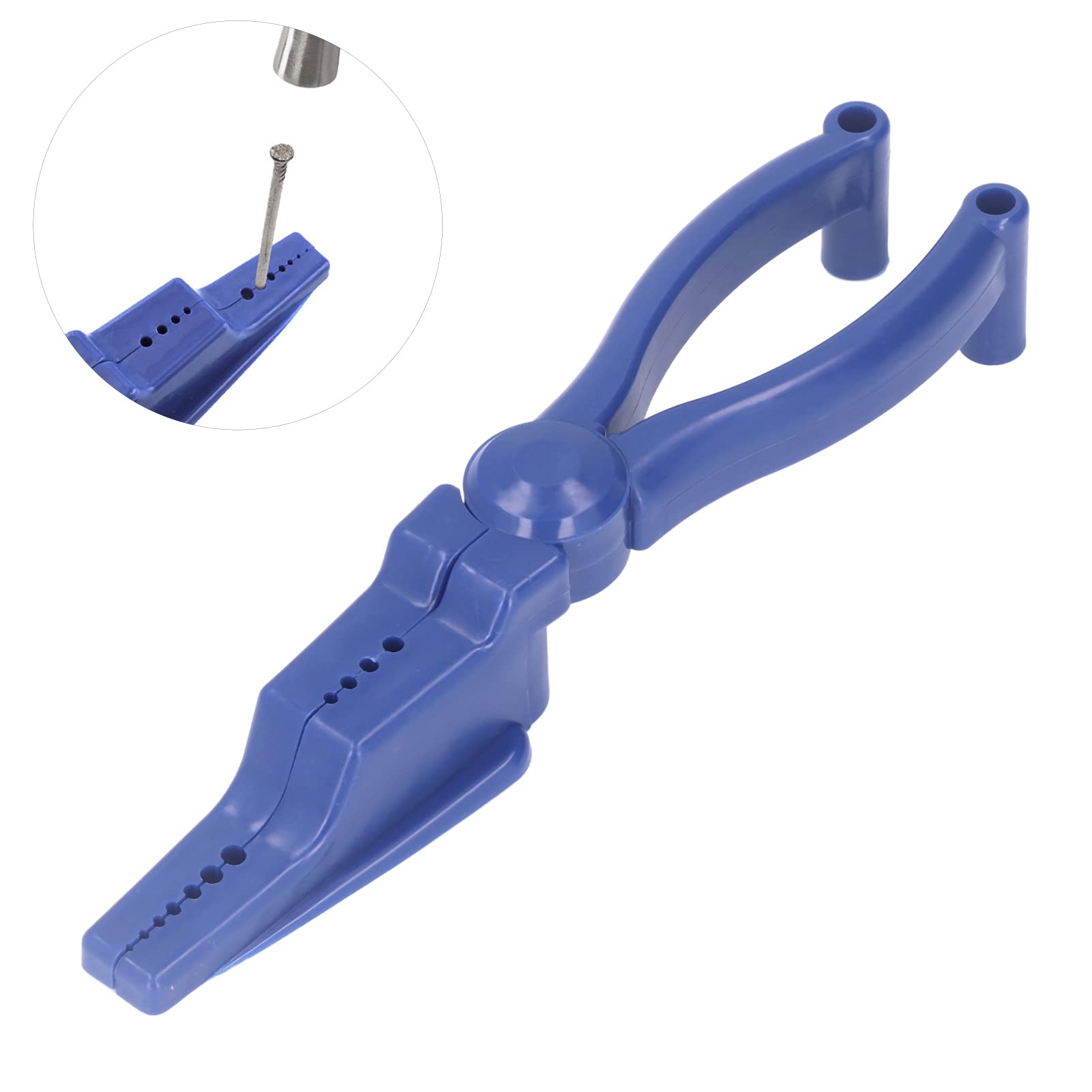 Blue Finger Joint Pliers - Nail Hold & Protective Tool for Hammering & Positioning Nails & Screws | Perfect for Carpentry, Woodworking & DIY Home Projects
